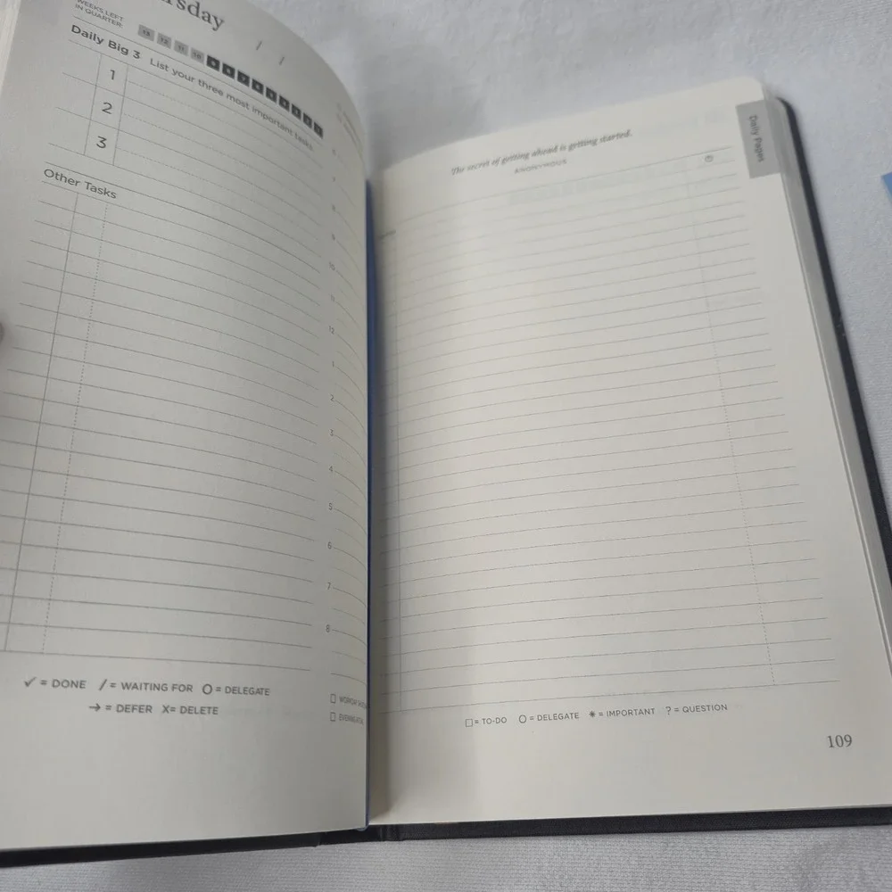 FULL FOCUS PLANNER Michael Hyatt Linen Hardcover Journal Black NEW + Bonus READ!